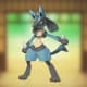 Lucario, a humanoid dog-like Pokémon.